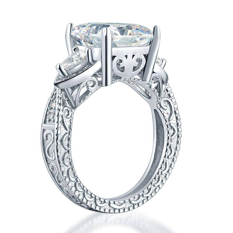 4.0 ct Created Diamond Vintage Luxury Engagement Ring - Black Diamonds New York