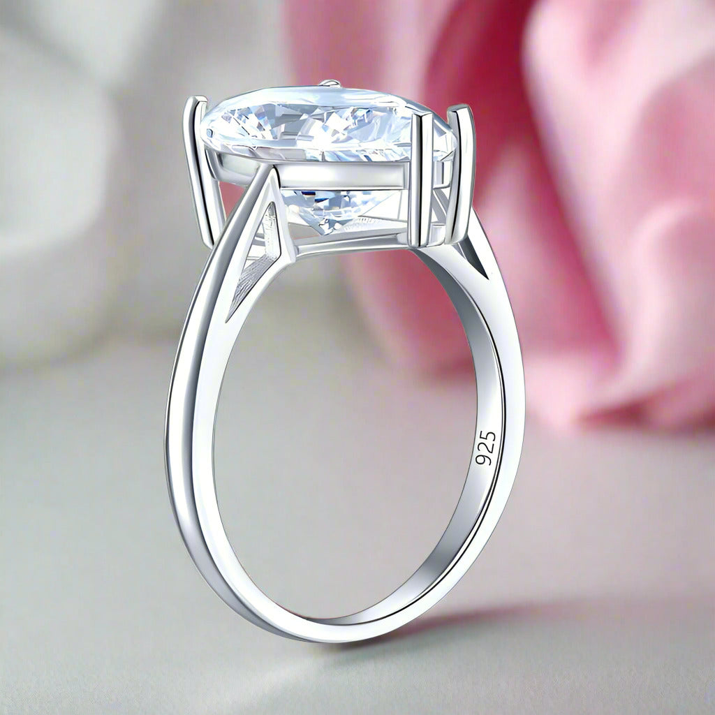 4.50ct Pear-Cut Diamond Engagement Ring-Black Diamonds New York