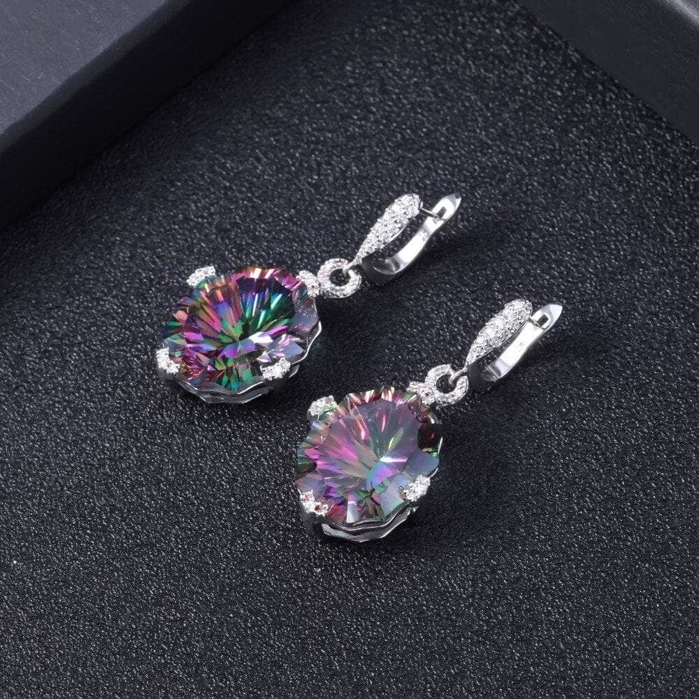 Sterling Silver Rainbow Multicoloured Crystal Flower Stud Earrings – Shiels  Jewellers