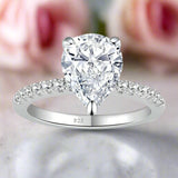 4.0 Ct Pear-Cut Diamond Option Engagement Ring