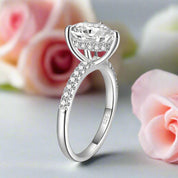 4.0 Ct Pear-Cut Diamond Engagement Ring-Black Diamonds New York