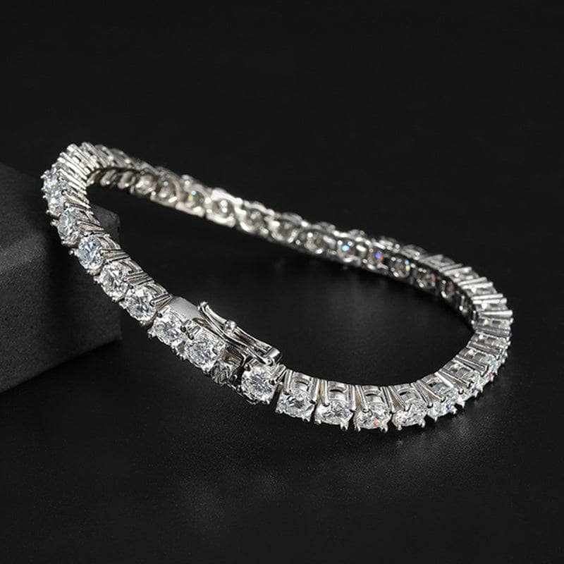 4mm Moissanite Tennis Bracelets-Black Diamonds New York