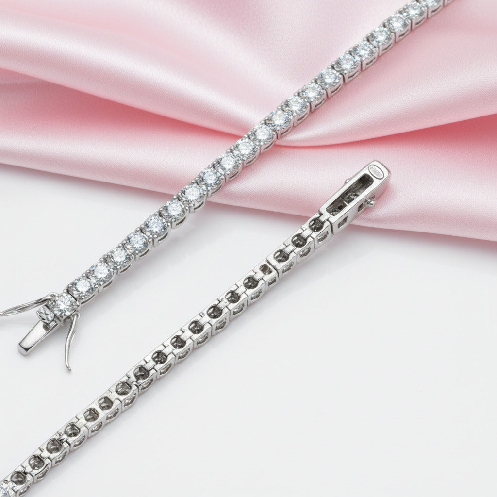 4mm Diamond Option Tennis Bracelet-Black Diamonds New York