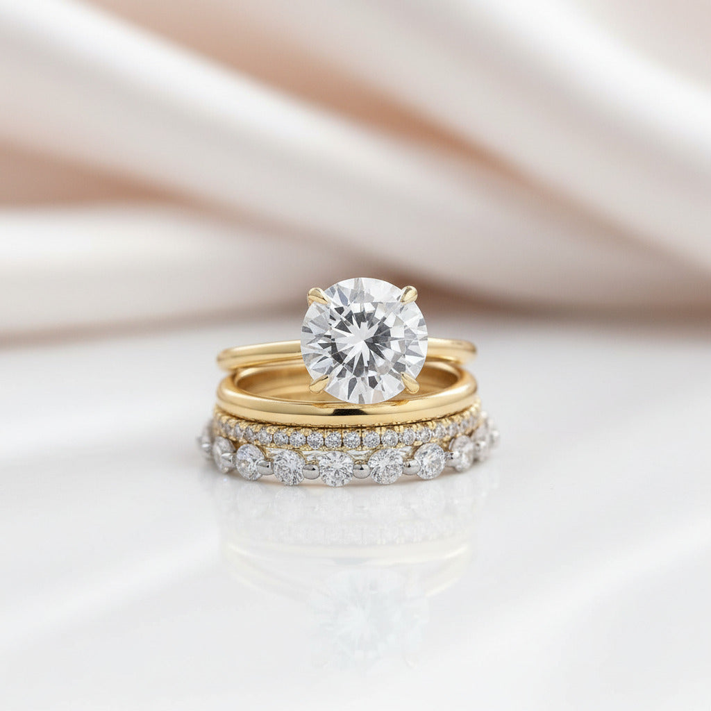 Simple Gold Wedding Ring Sets