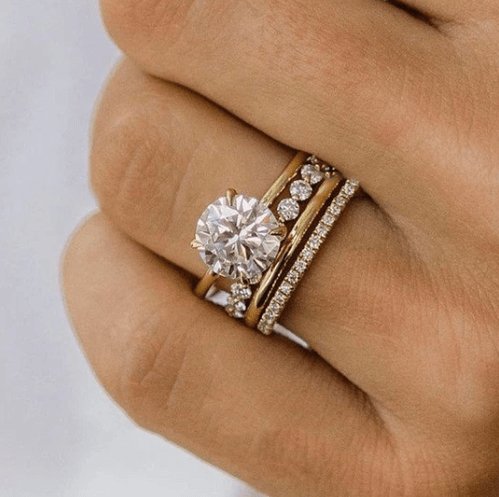 4pc Yellow Gold Round Cut Simulated Diamonds Bridal Ring Set-Black Diamonds New York
