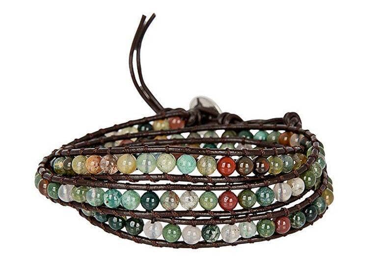 5 Layers Natural Agate Stones Bohemian Bracelet-Black Diamonds New York