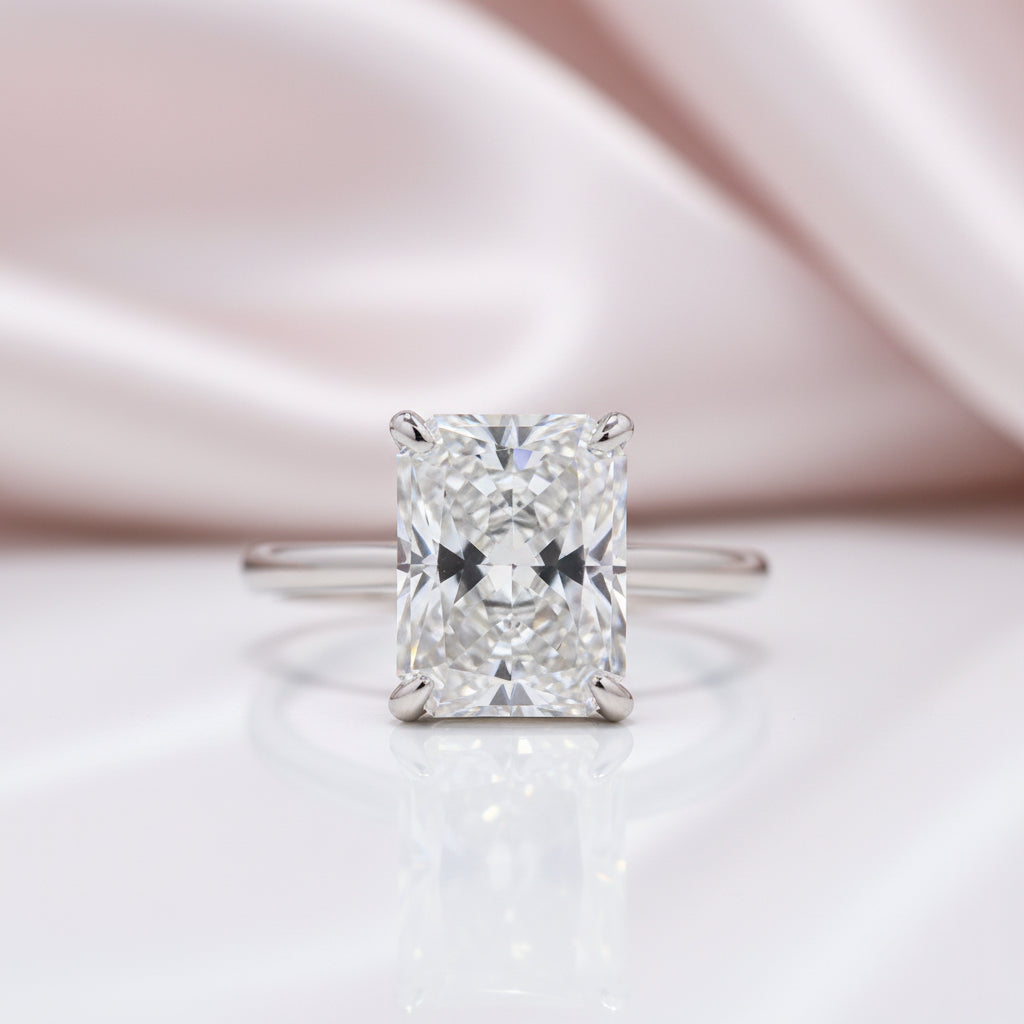 Carat Radiant Cut Simulated Diamond Solitaire Engagement Ring