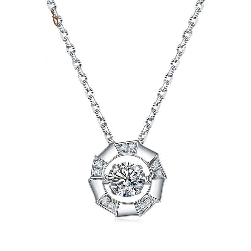 5.0mm 0.5Ct Dancing Diamond Pendant Necklace-Black Diamonds New York