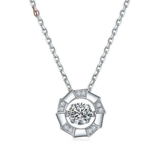 5.0mm 0.5Ct Dancing Diamond Pendant Necklace-Black Diamonds New York