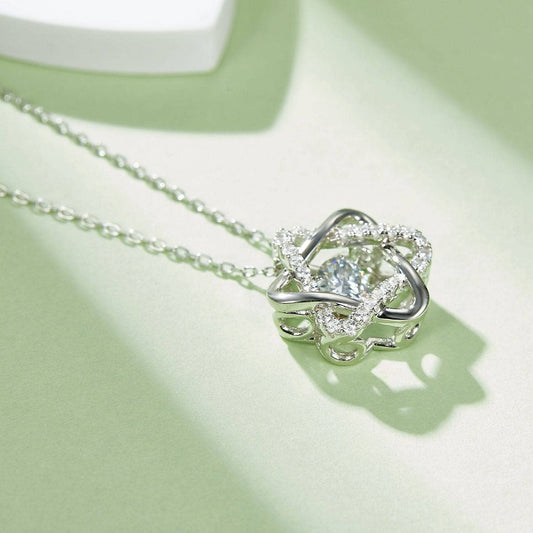 5.0mm 0.5Ct Diamond Dancing Diamond Pendant Necklace-Black Diamonds New York