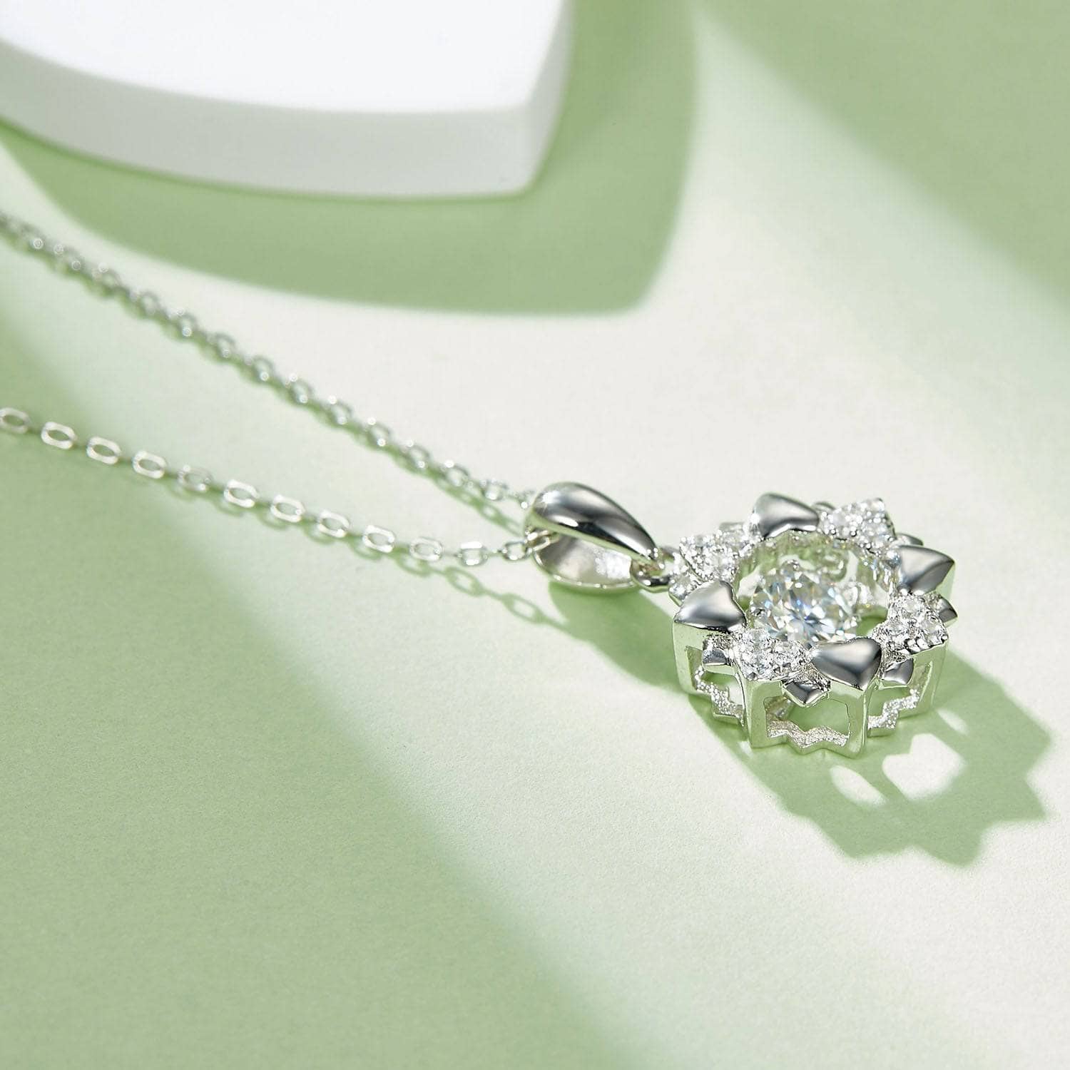 5.0mm 0.5Ct Diamond Dancing Kaleidoscope Style Pendant Necklace-Black Diamonds New York