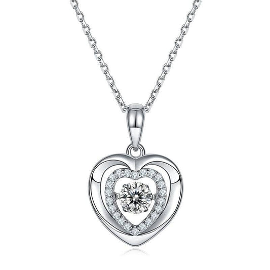 5.0mm 0.5Ct Diamond Heart Pendant Necklace-Black Diamonds New York