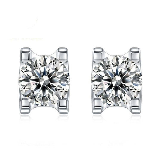 5.0mm 1.0Ct Round Diamond Stud Earrings-Black Diamonds New York