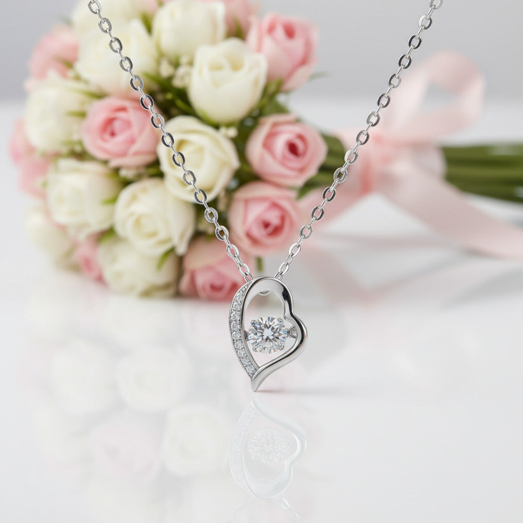 5.0mm D Color 0.5 Ct Diamond Heart Necklace-Black Diamonds New York