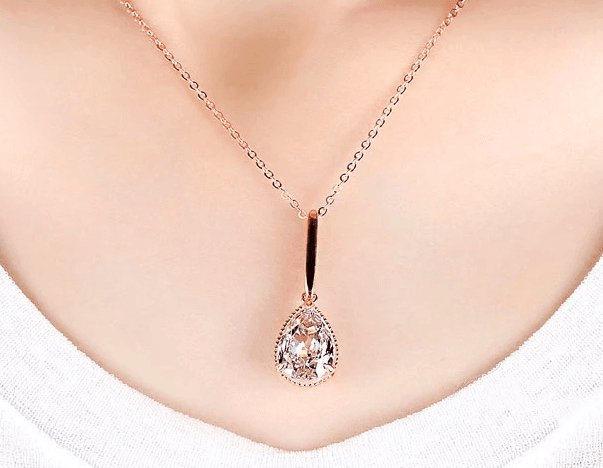 5ct Drop Stone Necklace-Black Diamonds New York