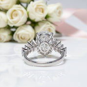 5ct Luxury Oval Cut Diamond Engagement Ring-Black Diamonds New York