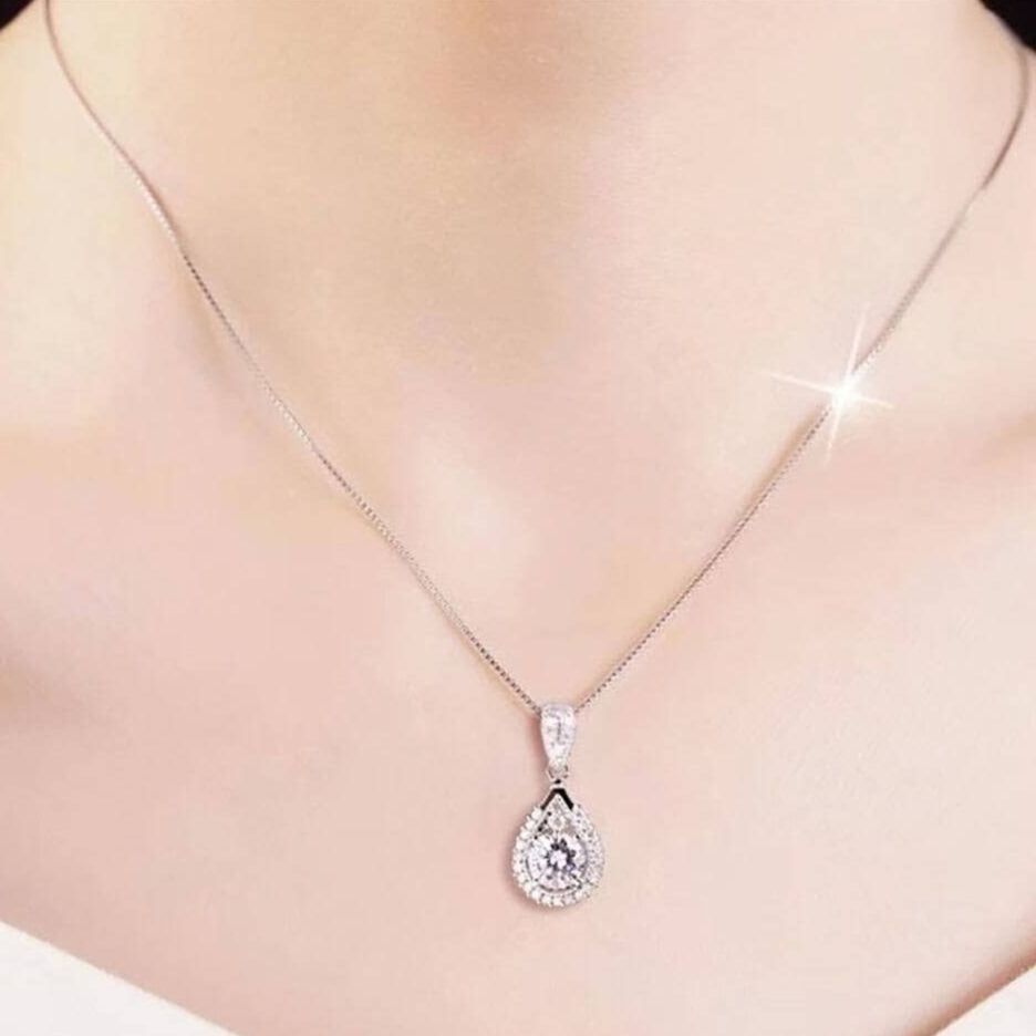 5ct Diamond Water Drop Pendant Necklace-Black Diamonds New York