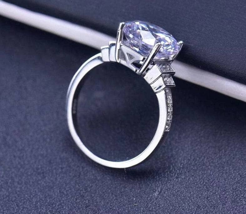 5ct Round Cut Moissanite Diamond Engagement Ring - Black Diamonds New York