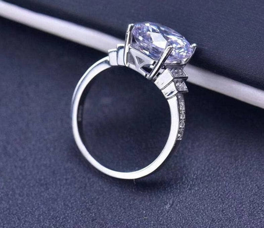 5ct Round Cut Moissanite Diamond Engagement Ring-Black Diamonds New York