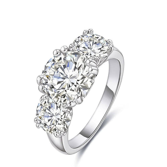 5ct Three Stone Diamond Ring-Black Diamonds New York