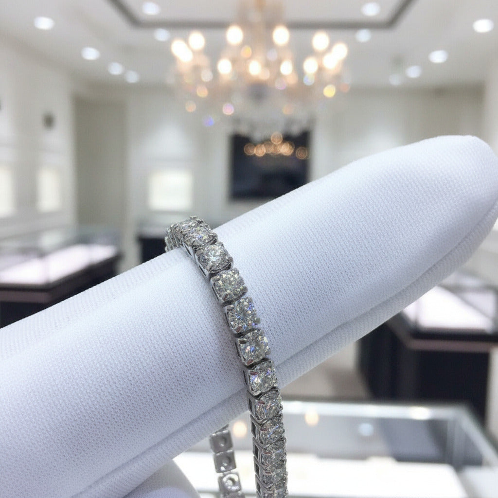 5ct Diamond Option Chain Beads Bracelet-Black Diamonds New York