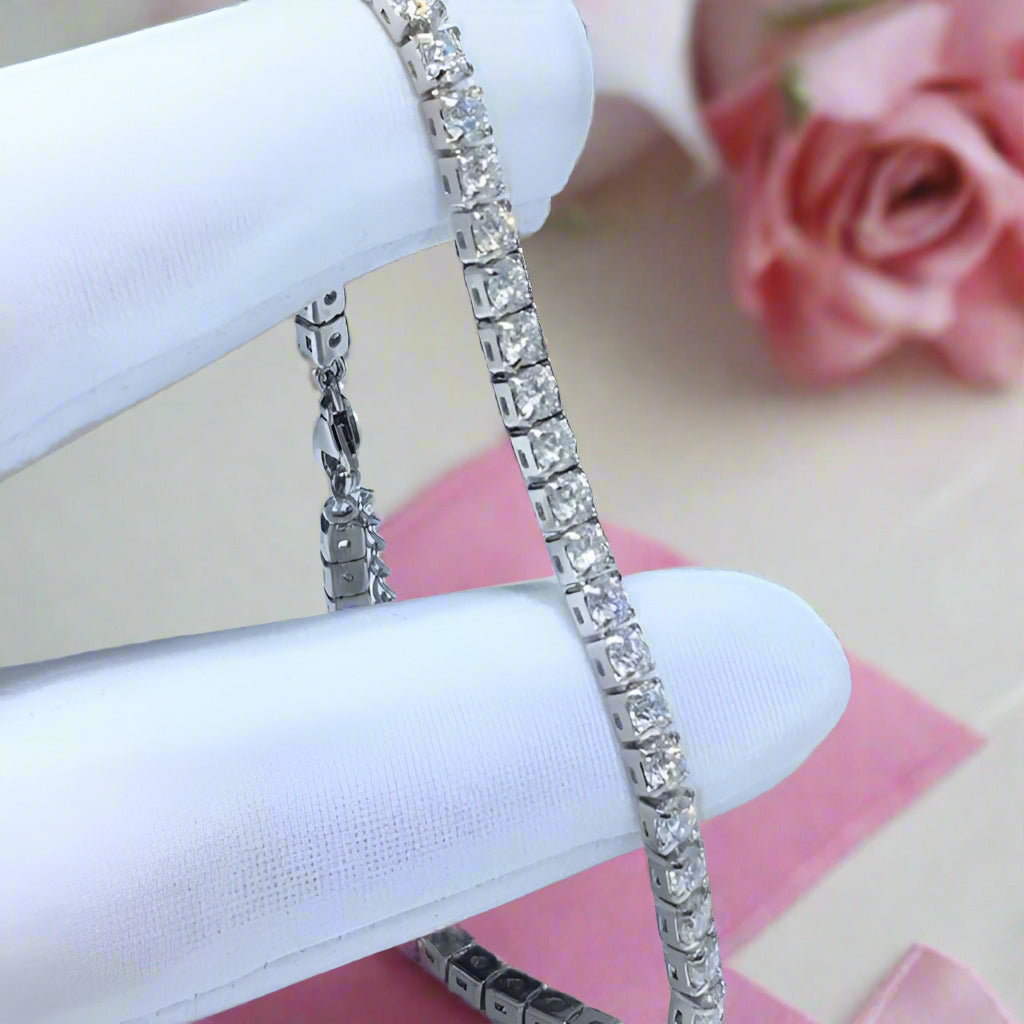 5ct Diamond Chain Beads Bracelet-Black Diamonds New York