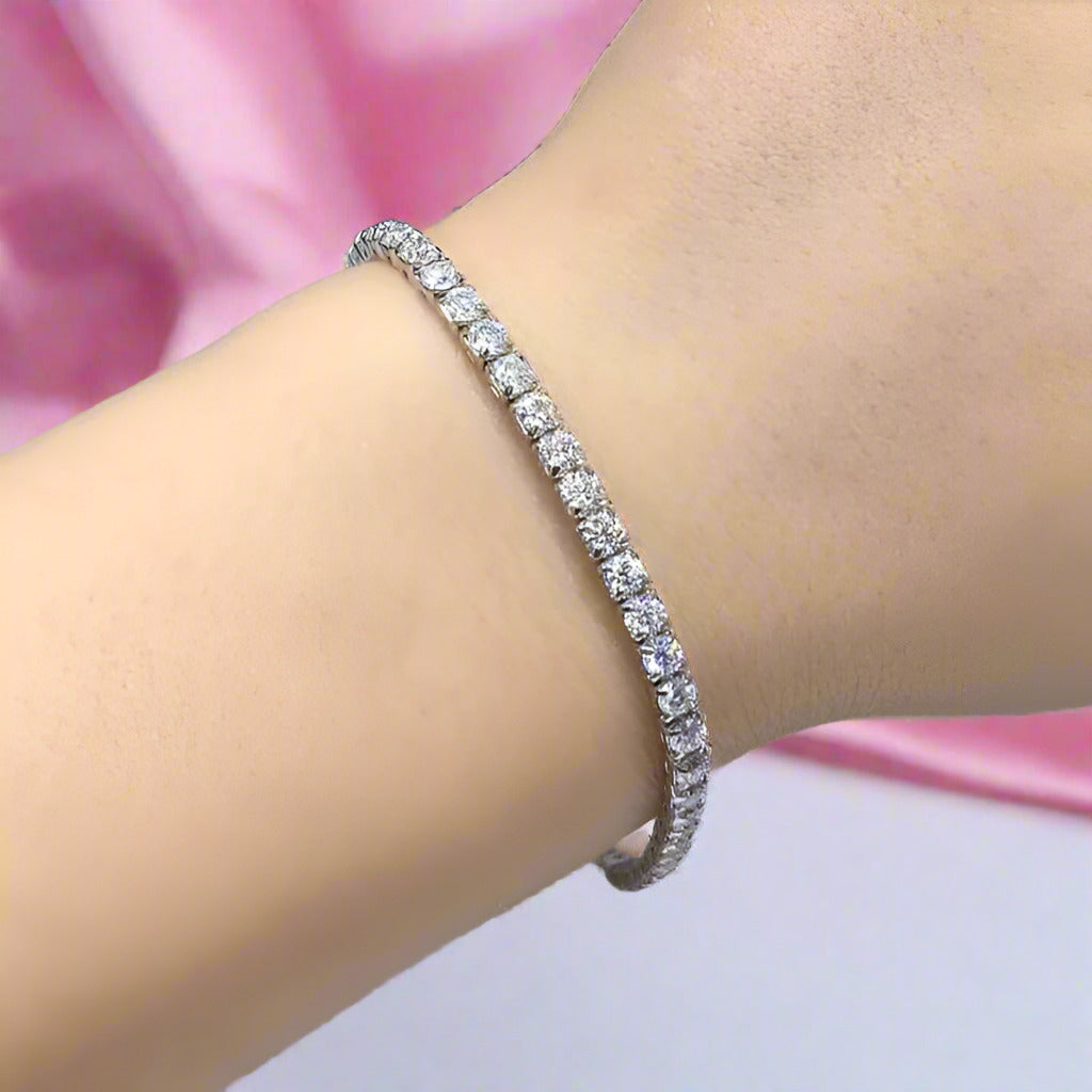 5ct Diamond Chain Beads Bracelet-Black Diamonds New York