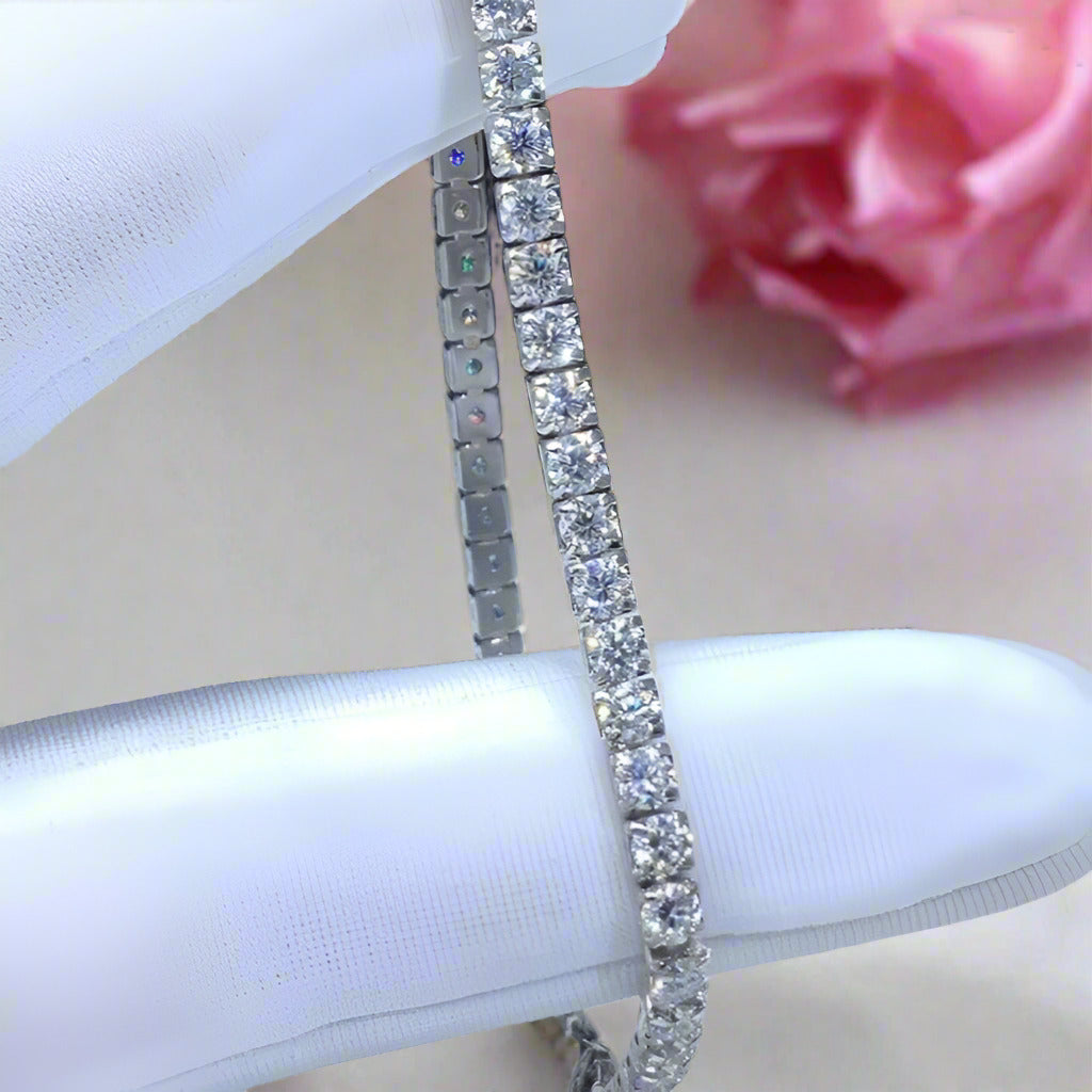 5ct Diamond Chain Beads Bracelet-Black Diamonds New York