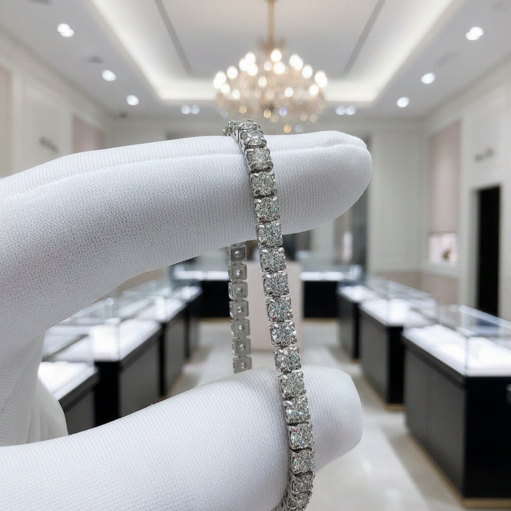 5ct Diamond Option Chain Beads Bracelet-Black Diamonds New York