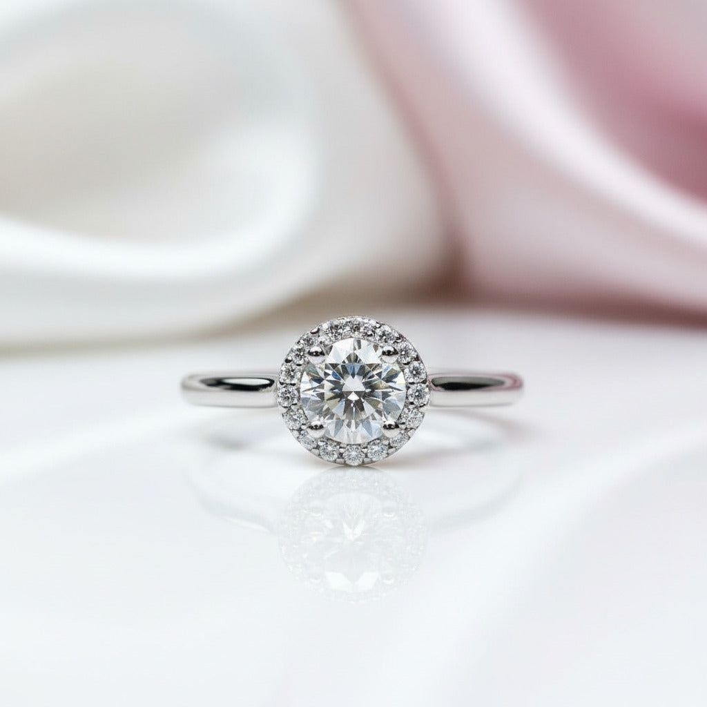 5MM 0.5ct Round Cut Diamond Option Adjustable Engagement Ring-Black Diamonds New York