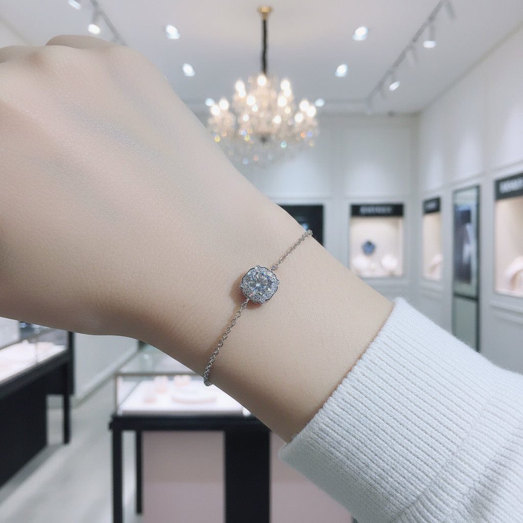 5mm Round Diamond Adjustable Bracelet-Black Diamonds New York