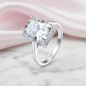 6.0 Ct Cushion Cut Diamond Option Wedding Anniversary Solitaire Ring-Black Diamonds New York