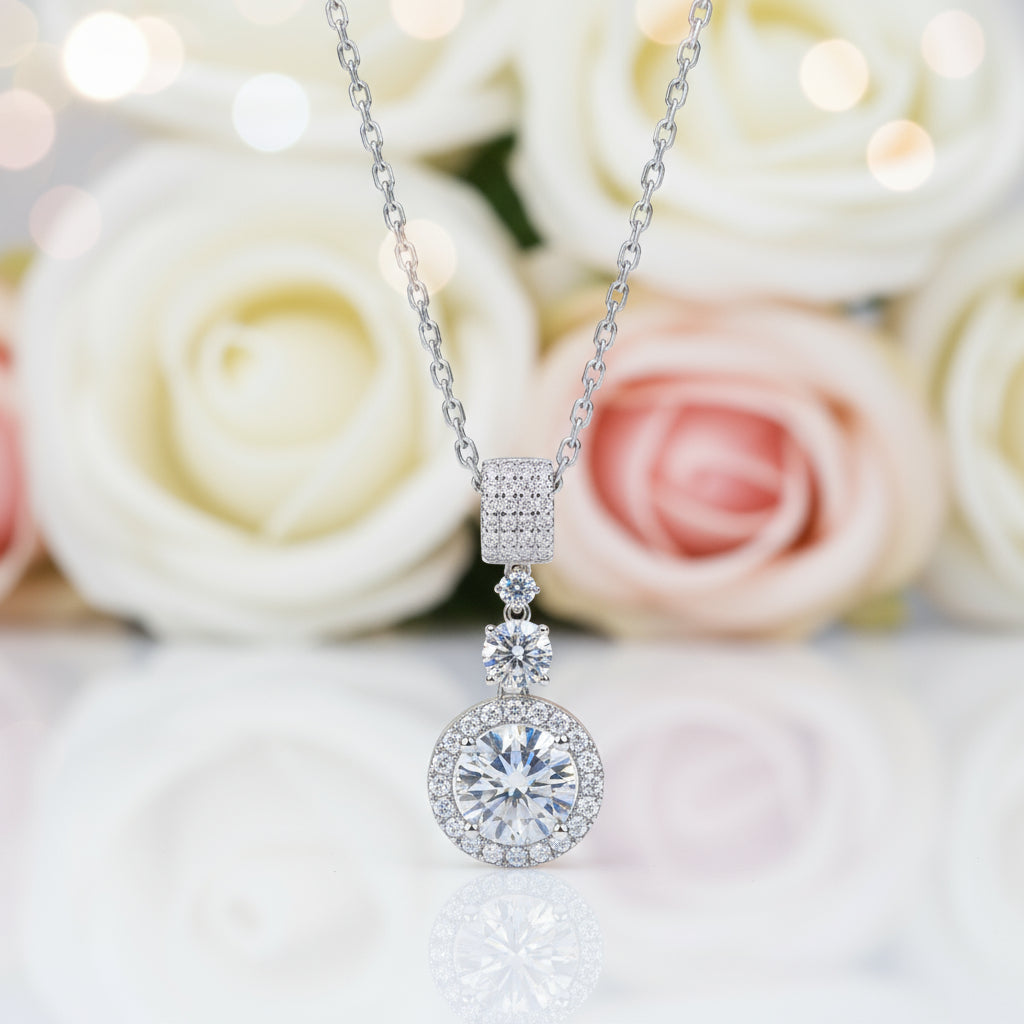 6.1 Ct Diamond Sweater Collarbone Chain Necklace-Black Diamonds New York