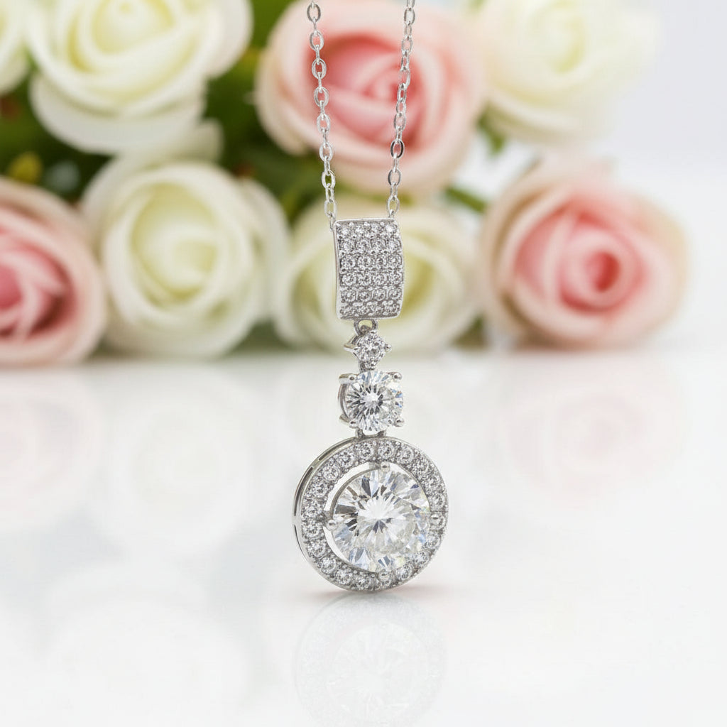 6.1 Ct Diamond Sweater Collarbone Chain Necklace-Black Diamonds New York