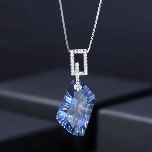 63.59CT Natural Lolite Blue Mystic Quartz Jewelry Set