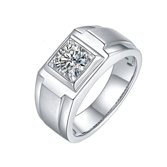 6.5mm 1.0Ct D Color Diamond Ring For Men-Black Diamonds New York