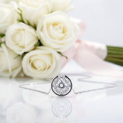 6.5mm 1CT Round Cut Diamond Pendant Necklace-Black Diamonds New York