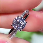 6.5mm 1ct Round Cut Diamond Cross Design Engagement Ring-Black Diamonds New York