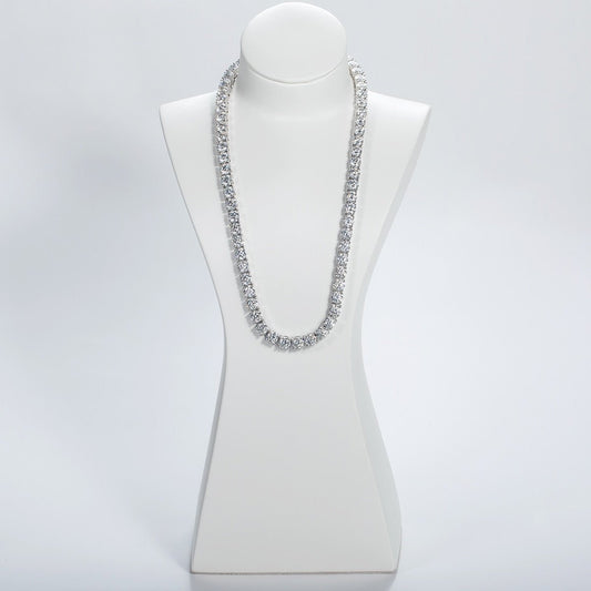 6.5mm 66cttw Round Cut Diamond Tennis Chain Necklace-Black Diamonds New York