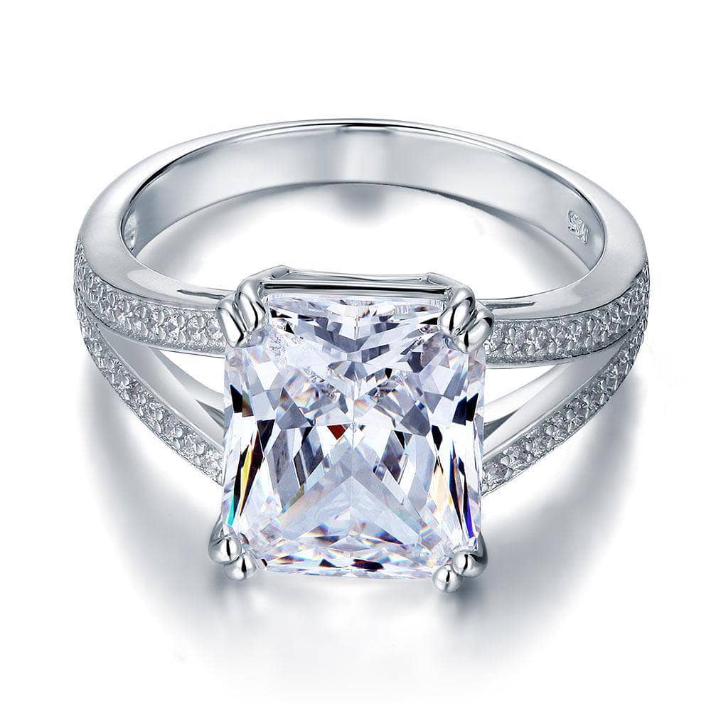 6ct Emerald Cut Luxury Ring - Black Diamonds New York