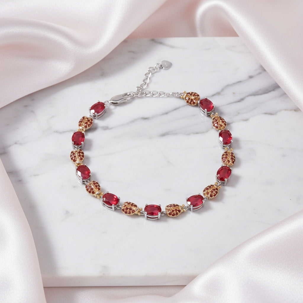Gemstone Bracelet with Diamond Option-Black Diamonds New York