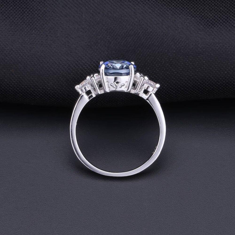 7.1Ct Natural Iolite Blue Mystic Quartz Gemstone Jewelry Set