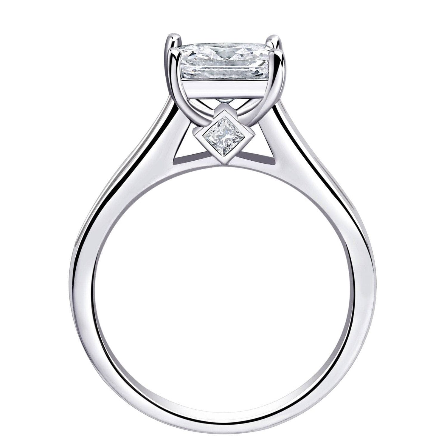 7mm Princess Cut EVN Stone Ring Set-Black Diamonds New York
