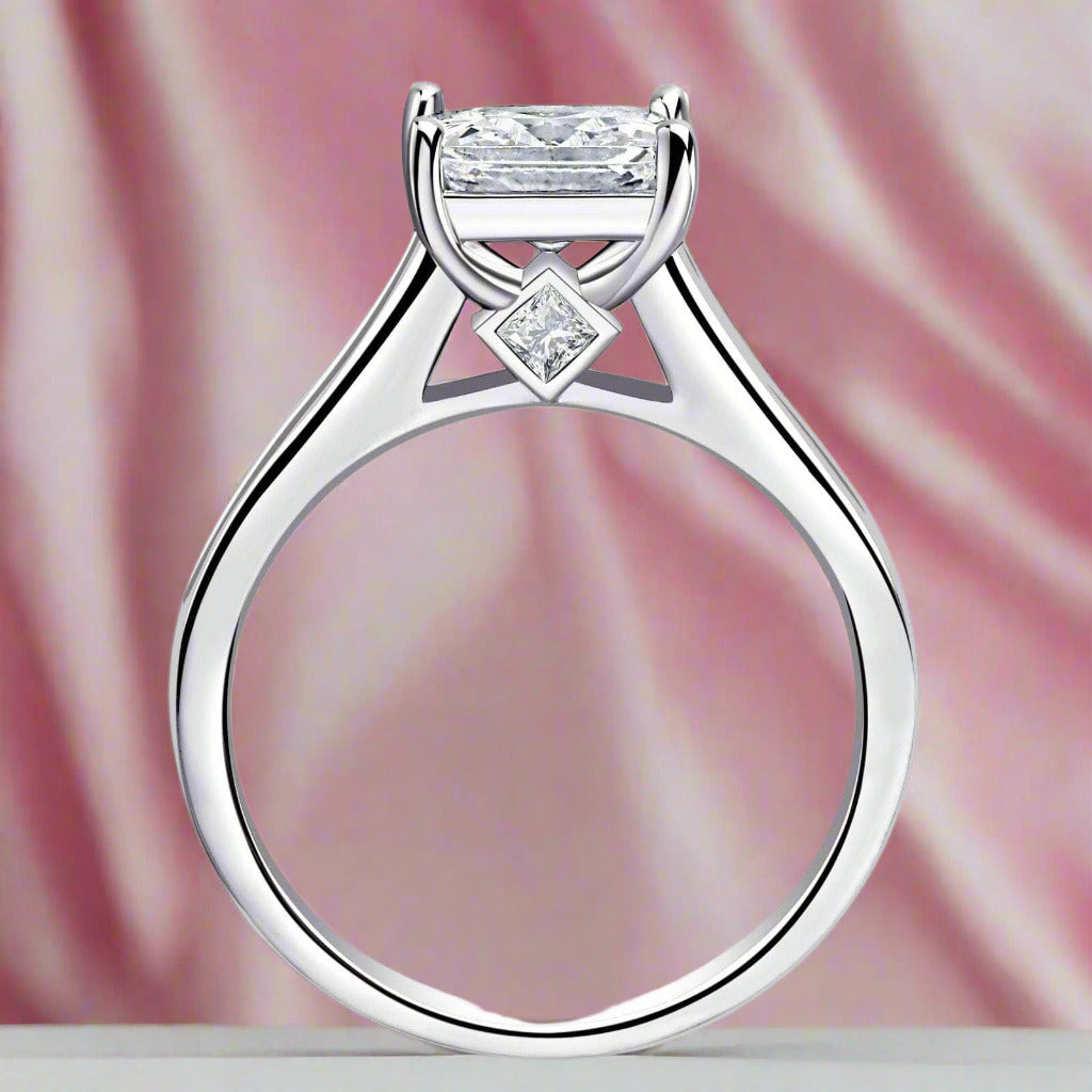 7mm Princess Cut Diamond Ring Set-Black Diamonds New York