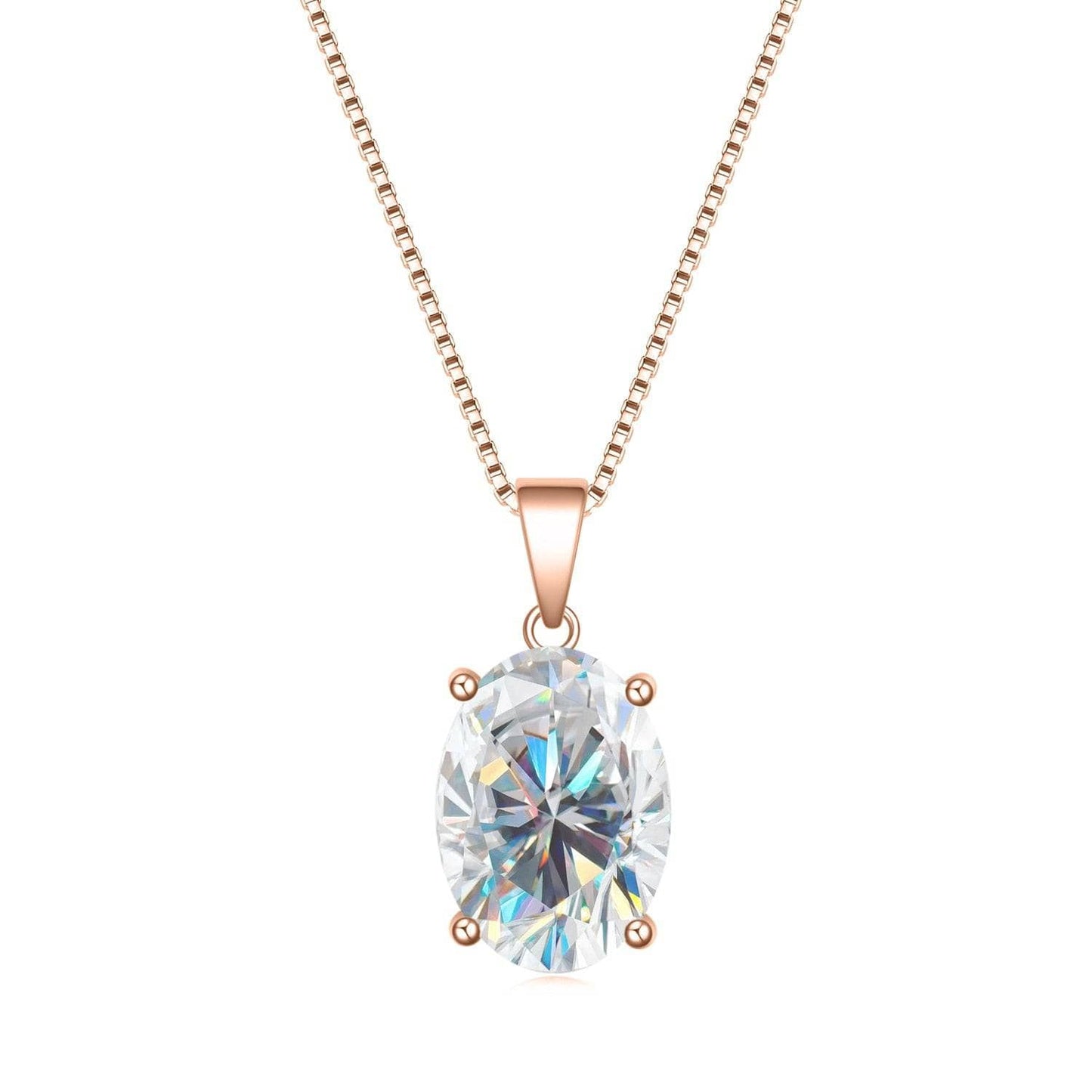 8.00ct Oval Cut Diamond Solitaire Pendant Necklace-Black Diamonds New York
