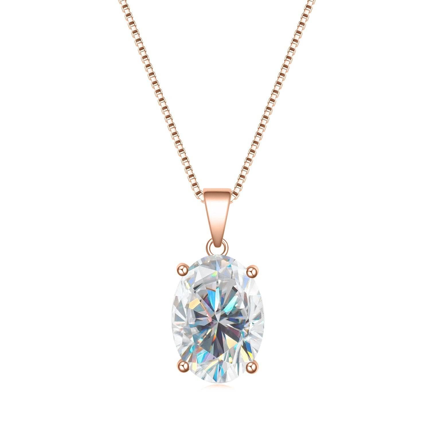 8.00ct Oval Cut Diamond Solitaire Pendant Necklace-Black Diamonds New York