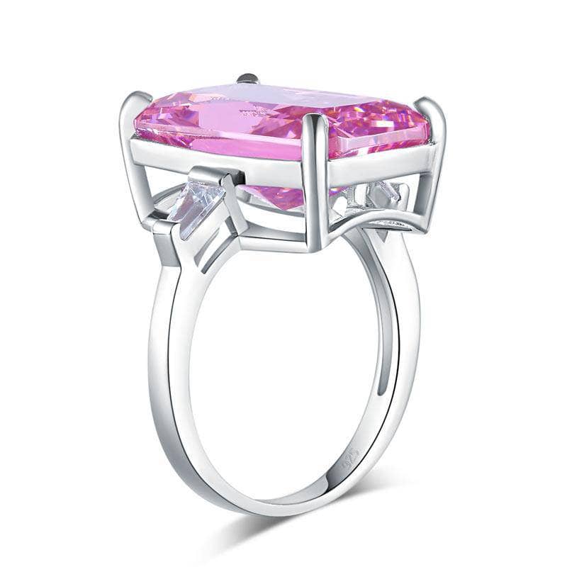8.5 Carat Pink Created Diamond Stone Ring