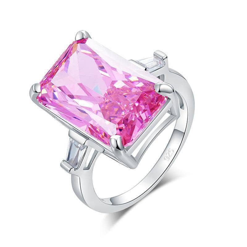 8.5 Carat Pink Created Diamond Stone Ring