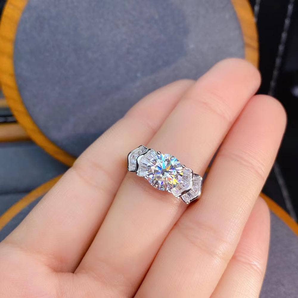 Moissanite Engagement Ring by Black Diamonds New York