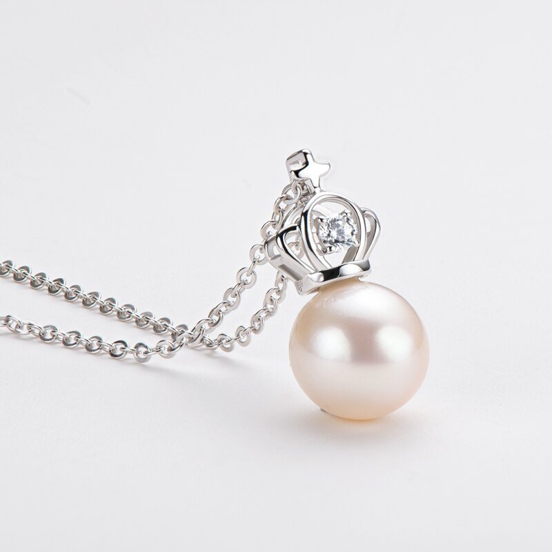 Beautiful 925 Sterling Silver Natural Freshwater Pearl Pendant Necklace, Pearl Jewelry for Women